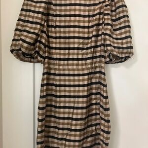 XS H&M Black & Brown Plaid mini dress